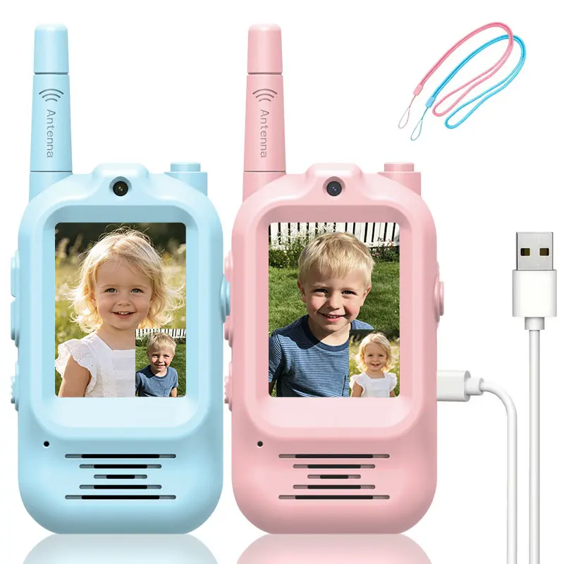Outdoor Adventure Video - 2pcs Kids Video Walkie Talkie Rechargeable