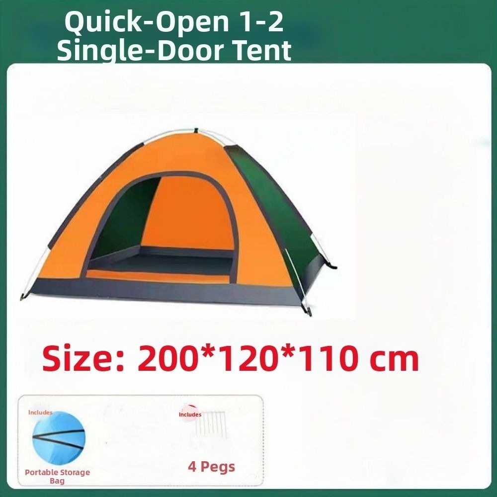 Outdoor Adventure Tent - 1-4 Person Camping Automatic Tent Lightweight