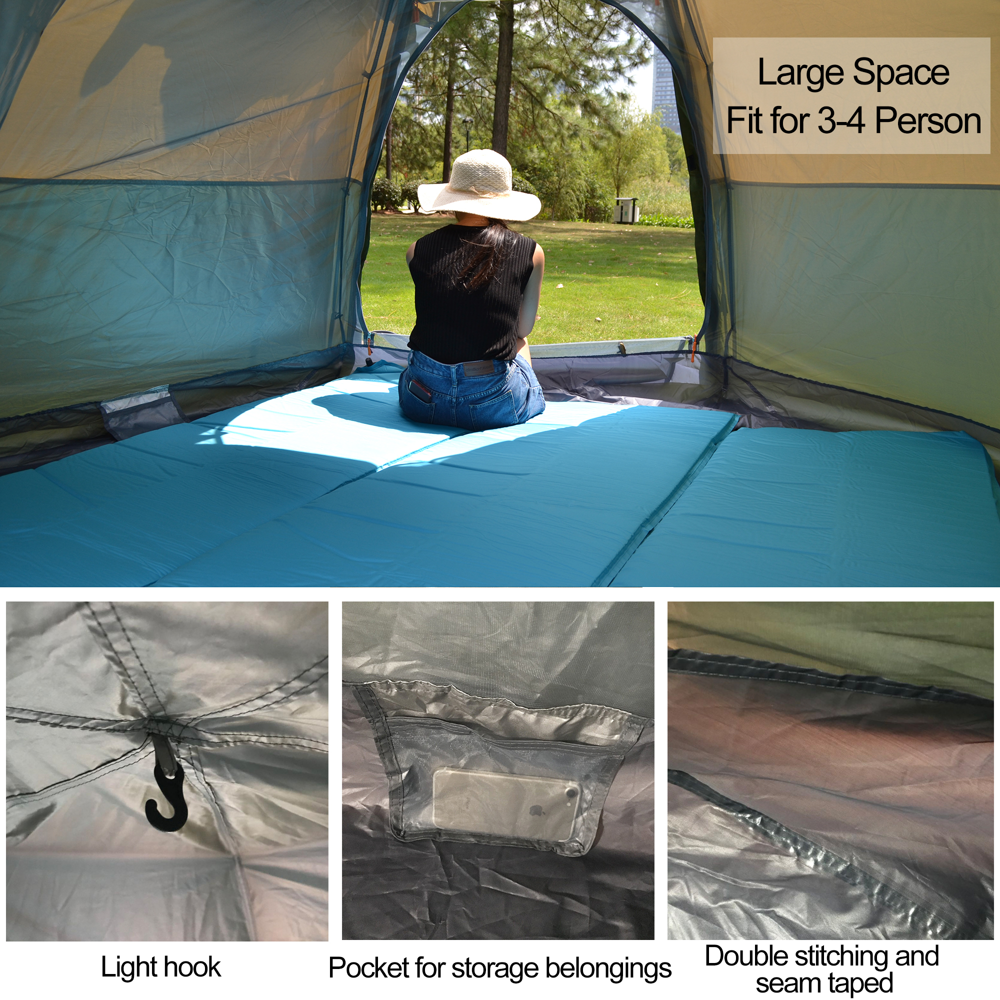 Desert&Fox 3-4 Person Dome Aut - Outdoor Adventure Tent recension och pris