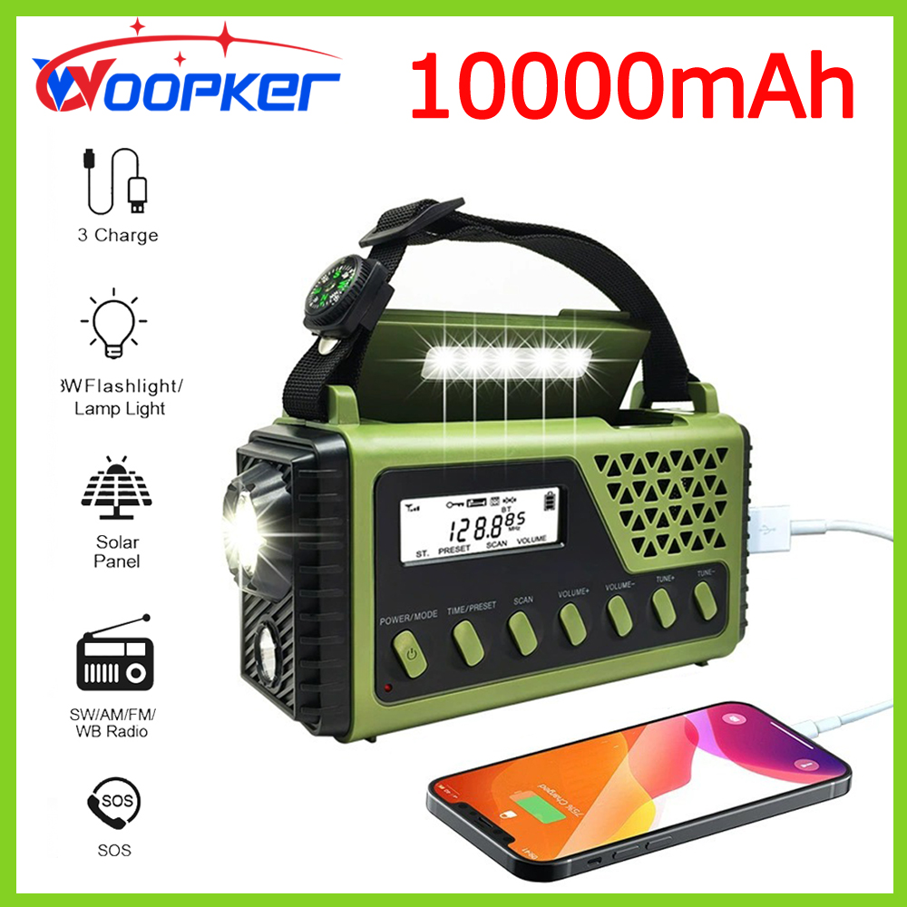 Woopker Radio SY-1199 10000mAh - Emergency Radio Solar recension och pris