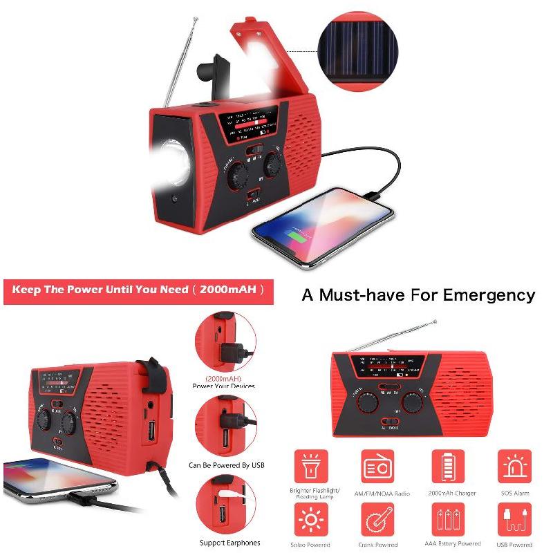 Emergency Solar Hand Crank Rad - Emergency Radio Solar recension och pris
