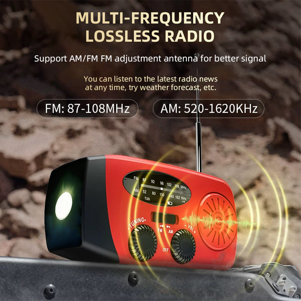 Solar Emergency Hand Cranked R - Emergency Radio Solar recension och pris