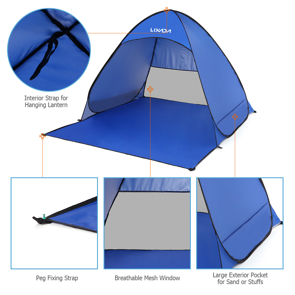 Lixada Automatic Instant Pop U - Outdoor Adventure Tent recension och pris