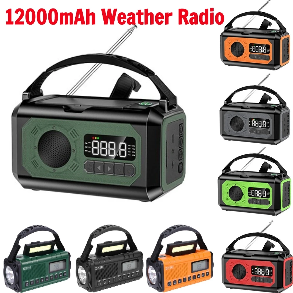 12000mAh AM/FM/NOAA Weather Ra - Emergency Radio Solar recension och pris
