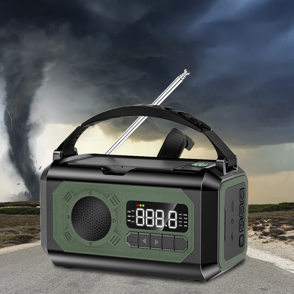 12000mAh AM/FM/NOAA Weather Ra - Emergency Radio Solar recension och pris