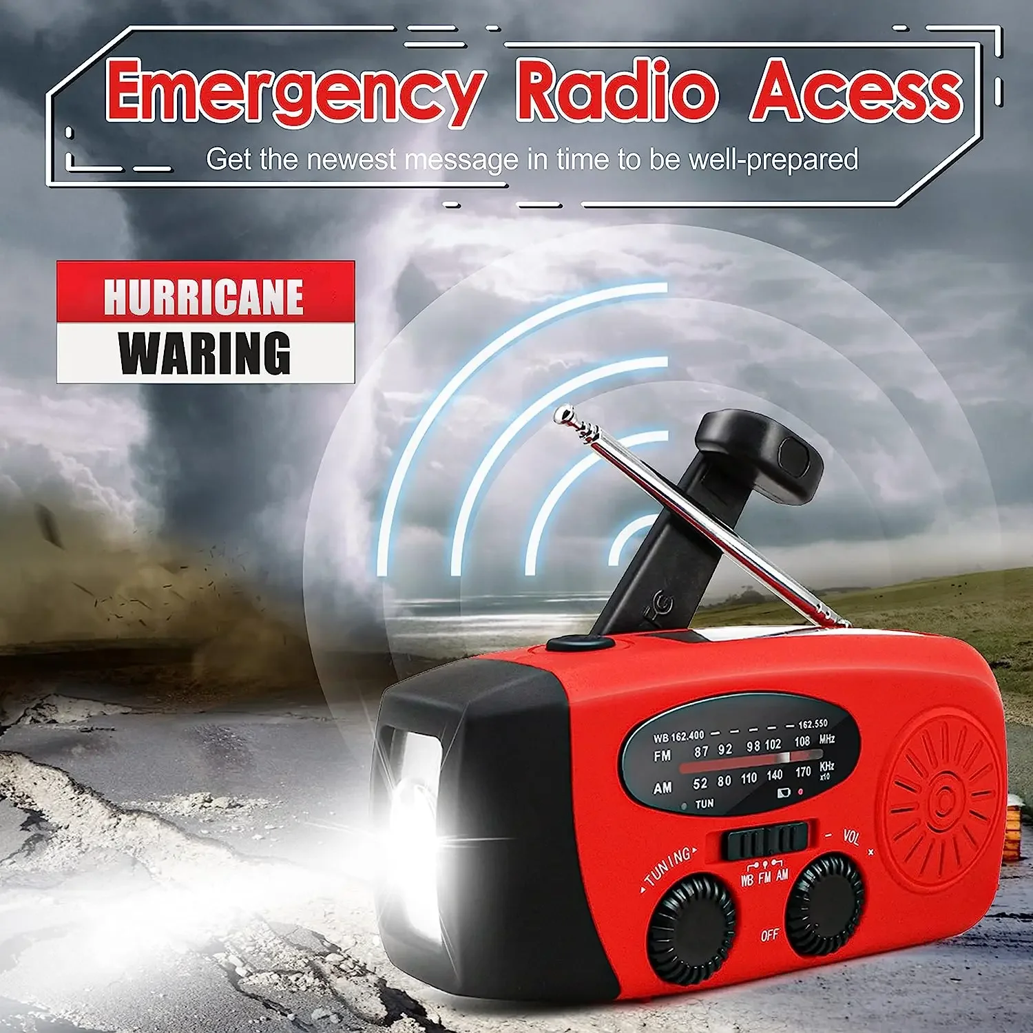 Multifunctional Solar Hand Cra - Emergency Radio Solar recension och pris