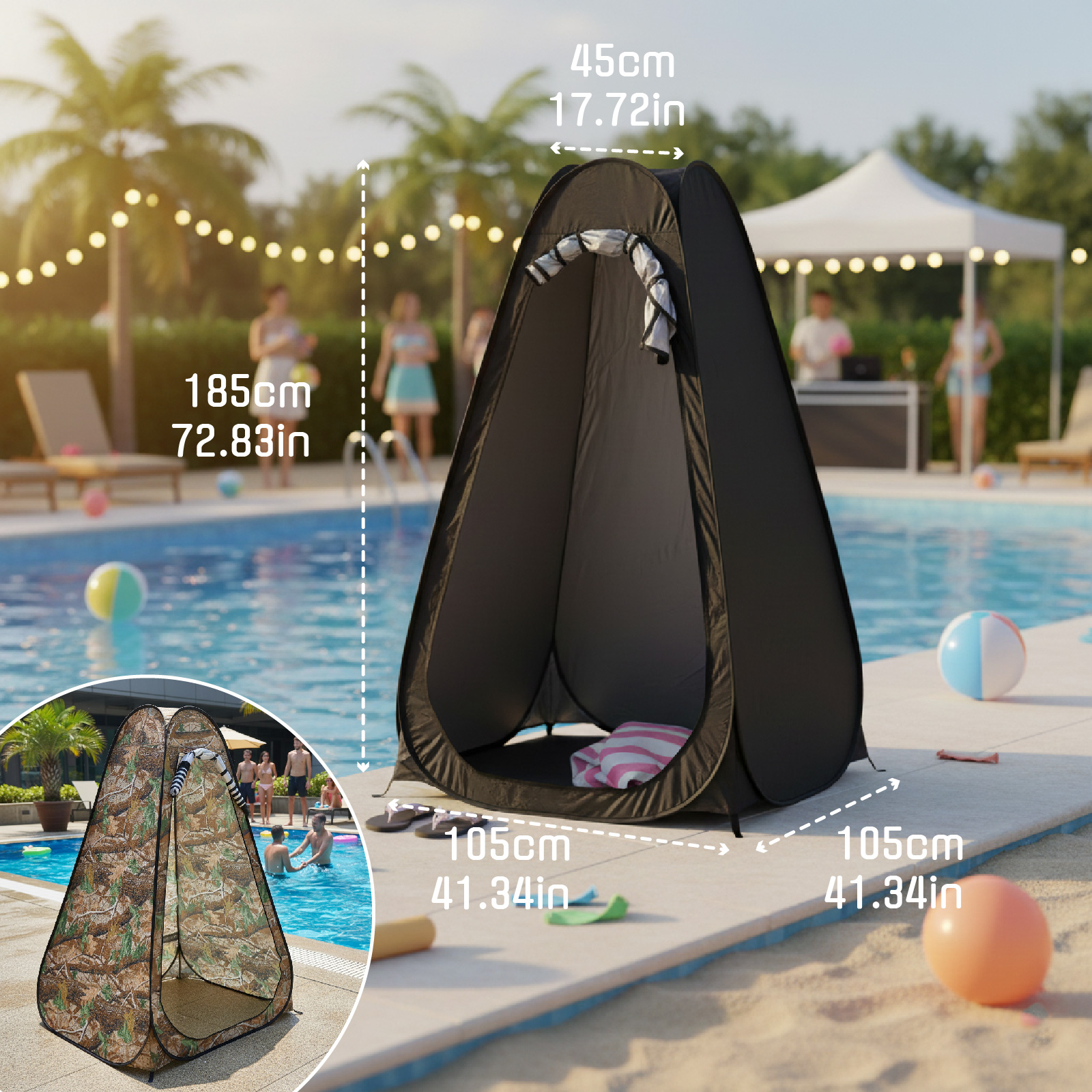 Portable Pop-Up Privacy Tent f - Outdoor Adventure Tent recension och pris