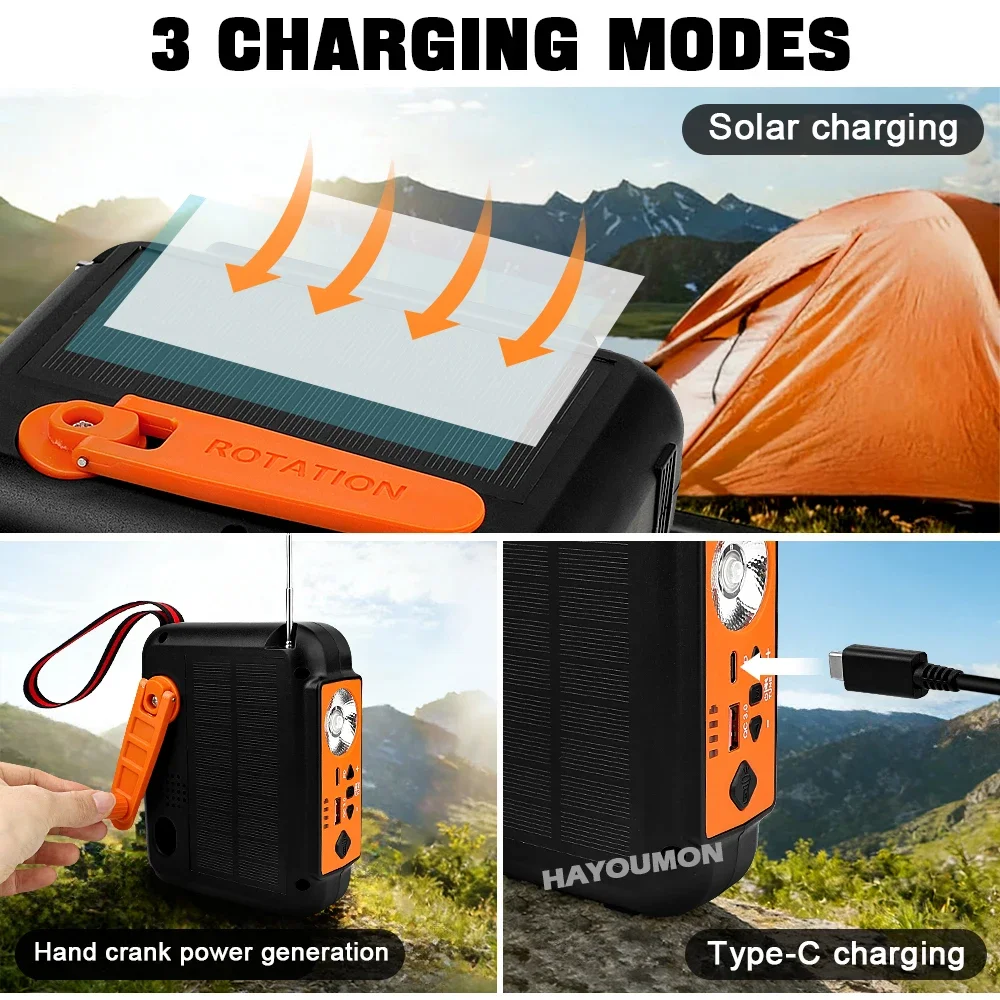 10000mAh Hand Crank Emergency  - Emergency Radio Solar recension och pris