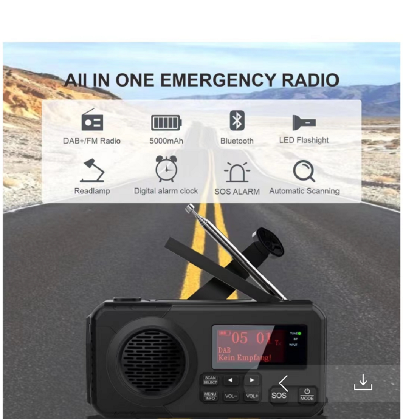 DAB/DAB+/FM Digital Radio with - Emergency Radio Solar recension och pris