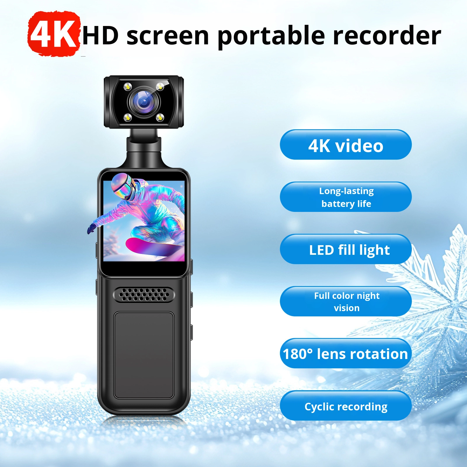 Portable HD WiFi Body-Worn Cam - Outdoor Adventure Video recension och pris