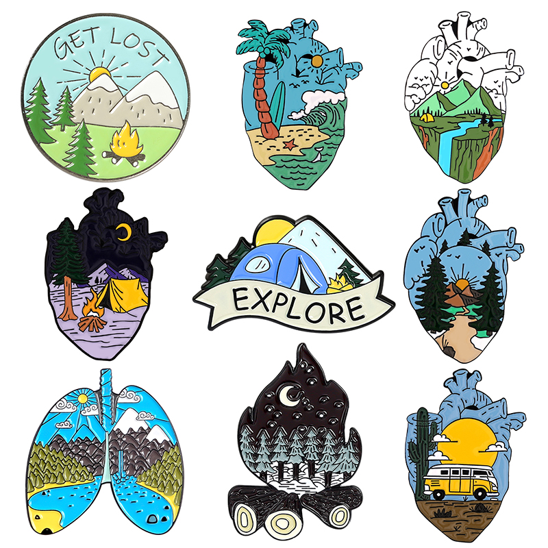 Go Camping Enamel Pin Touring  - Outdoor Adventure Tent recension och pris