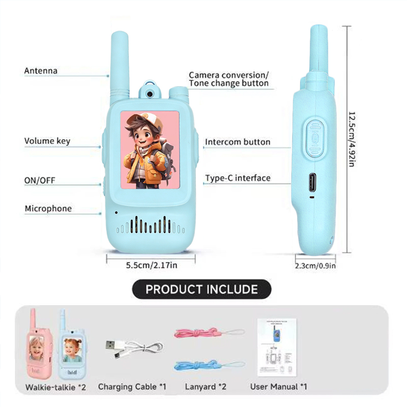 2pcs kids Video Walkie Talkie  - Outdoor Adventure Video recension och pris