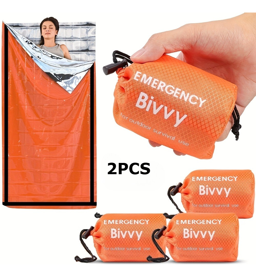 2pc Emergency Sleeping Bag/Sur - Bivy Sack Lightweight recension och pris