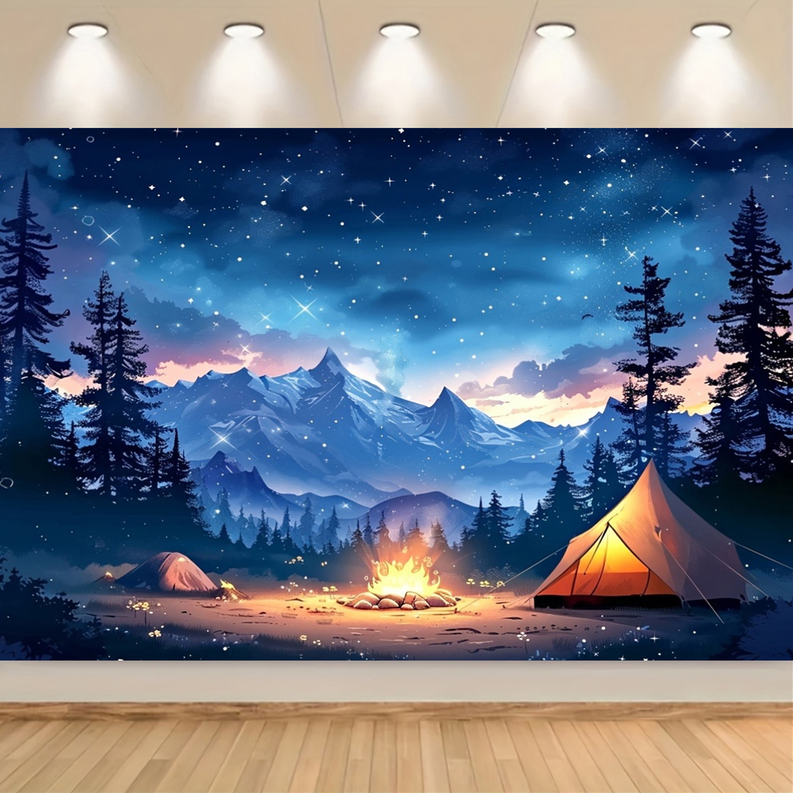 2D Flat, Starry Night Camping  - Outdoor Adventure Tent recension och pris