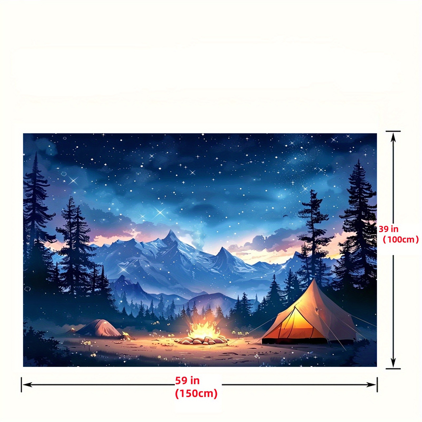 2D Flat, Starry Night Camping  - Outdoor Adventure Tent recension och pris